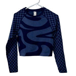 Fabletics Jada Seamless Long Sleeve Crop Top Size Large